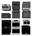 Various Modern Kitchen Appliances Including Ovens Microwaves And Different Styles 3d model