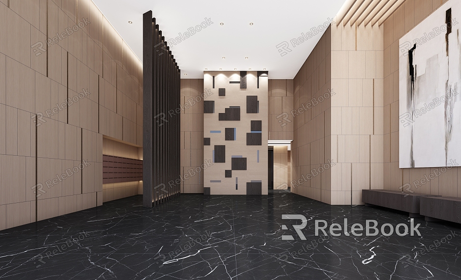 Modern Access Corridor Entrance Office Away Office Corridor Office Public Area Office Access model