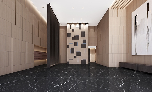 Modern Access Corridor Entrance Office Away Office Corridor Office Public Area Office Access 3d model