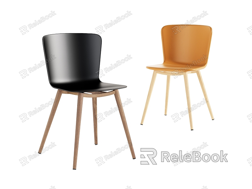 Simple and stylish atmospheric solid wood plastic dining chair combination model