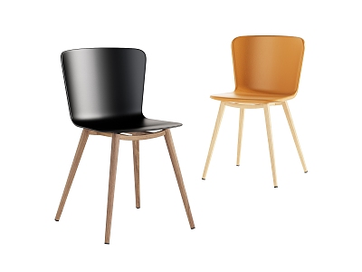 Simple and stylish atmospheric solid wood plastic dining chair combination model