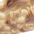 Curved wavy smallpox 3d model