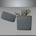Portable Metallic Lighter With Open Lid Design And Decorative Wheel For Daily Use