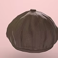 Classic Brown Fabric Hat With Stylish Brim And Textured Surface Design