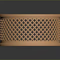 Orange Round Table With Lattice Pattern Base Modern Home Furniture