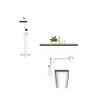 Modern Bathroom Toilet With Shower Head Shelf Plant Candle And Toilet Brush