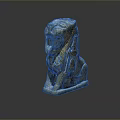 Ancient Sitting Stone Lion Statue With Intricate Carved Details And Dark Background