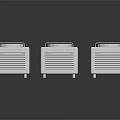 Three White Air Cooler Fans With Modern Design For Home Cooling Use