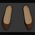 Elegant Brown Leather Flat Shoes with Square Toe for Daily Wear