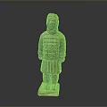 Ancient Chinese Terracotta Warrior Sculpture With Detailed Armor And Standing Pose