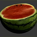 Fresh Sliced Watermelon Displaying Vibrant Red Flesh And Green Rind