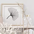 Minimalist Decorative Ornament Set With Dried Flowers Vases Candles Mirror And Picture Frame