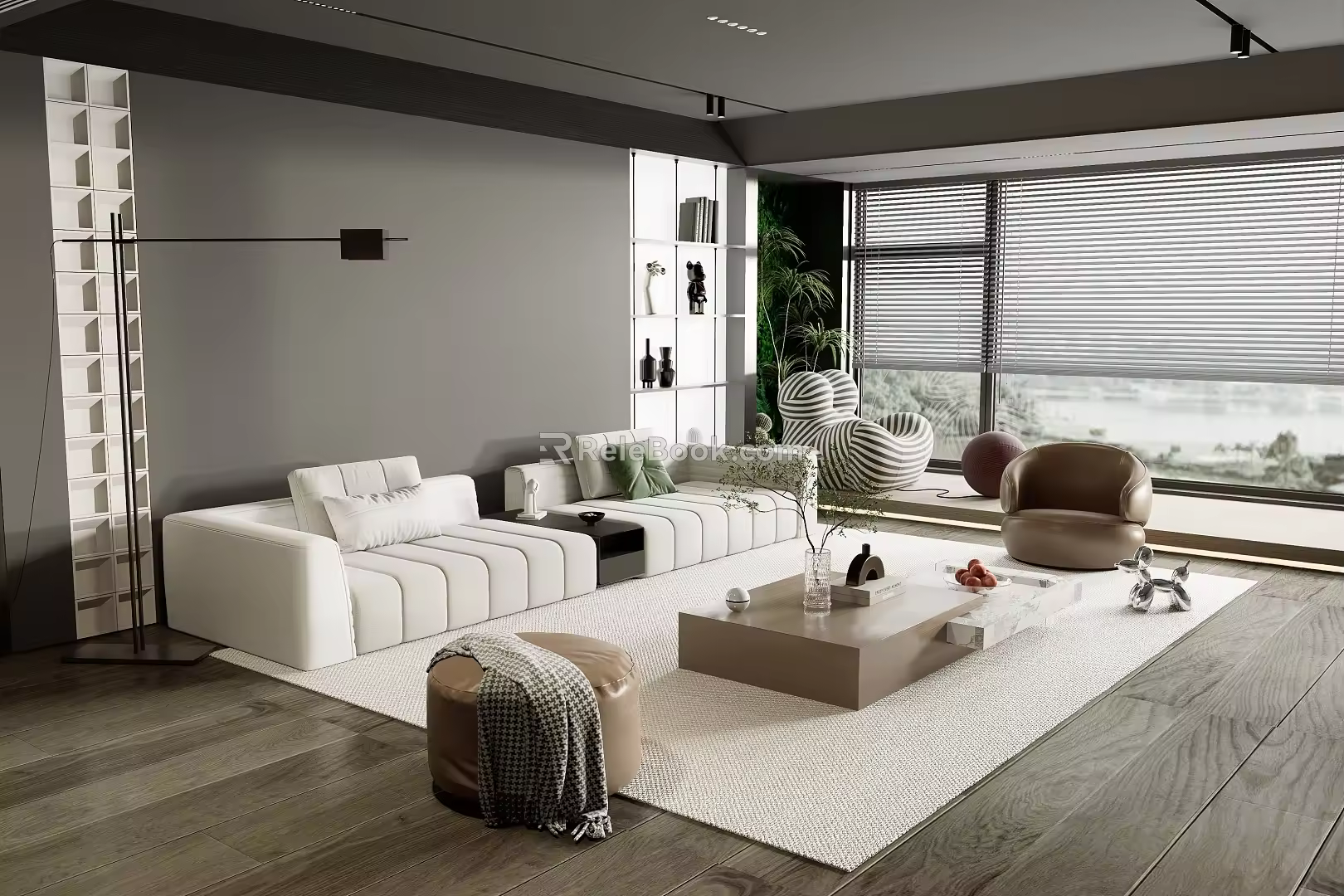 Minimalist sofa combination 3d model