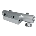 Silver Tubular Industrial Equipment With Multiple Ports And Control Panel