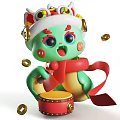 2025 Year of the Snake Image Spring Festival Mascot New Year Meichen Year of the Snake Meichen 3d model