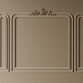 Elegant Gypsum Molding Wall Decoration with Ornate Carvings and Classic Panel Design