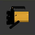 Lighting Combination Featuring Handheld LED Work Light Yellow And Black With Adjustable Stand And Handle