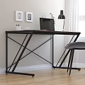 Modern Office Desk With Laptop Notebook Coffee Cup And Grey Chair In Workspace