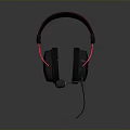 Over Ear Gaming Headphones With Built in Microphone And Red Accents