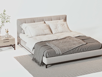 Double bed 3d model