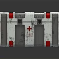 White Medical Equipment Storage Case With Red Cross And Portable Design