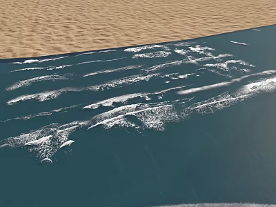 Zen Style Garden Ornament With Wavy Gravel Patterns And Natural Stone Accents 3d model