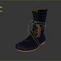 Brown Leather Boots With Lace Up Detail Mid Calf Length Light Colored Sole Classic Style
