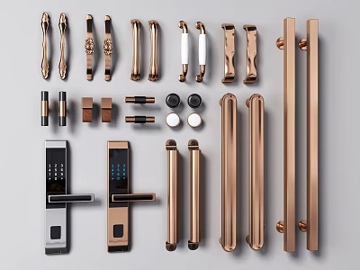 Light luxury door handle door handle 3d model