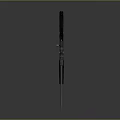 Tactical Black Sniper Rifle With Scope And Metal Parts On Gray Background