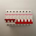 DELIXI Household Circuit Breaker With Multiple Switches White Body Red Labels