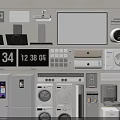 Various Household Appliances Including Washing Machines Refrigerator Air Conditioner TV And Vacuum Cleaner