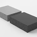 Modern Minimalist Grey And Black Coffee Table With Concrete Style Simple Design 3d model