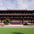 ancient building structure museum bucket arch garden architecture 3d model
