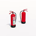 Two Red Fire Extinguishers With Red Handles And Black Bases As Essential Fire Safety Equipment
