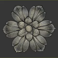 Silver Flower Shaped Metal Decorative Household Item For Interior Decoration