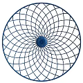 Stylish Blue And Red Circular Wireframe Pendant Lights For Modern Home Decor