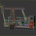 Industrial Oil Pump Jack Equipment With Metal Structure And Protective Fence