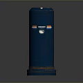 Blue Cylindrical Military Weapon With Orange White Stripes And Durable Structure