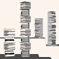 Modern Bookshelf 3d model