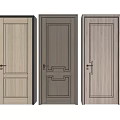 Wooden Hinged Doors With Different Panel Designs For Modern Interior Spaces 3d model