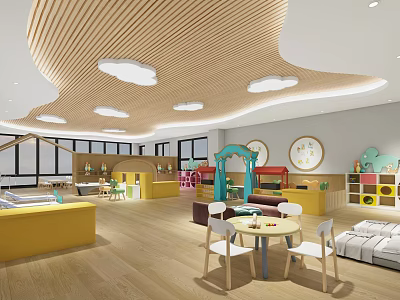 Modern Kindergarten Role Room 3d model