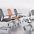Modern Mesh Back Office Chair With Swivel Wheels And Multi Color Design