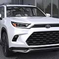 White Toyota SUV With Stylish Front Grille And Black Wheels