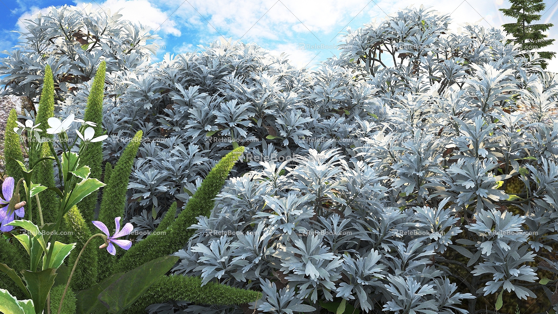 Modern Landscape Shrub Shrub Plant Combination Natural Landscape 3d model