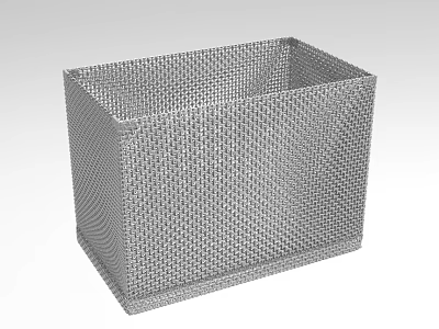 Decorative Metal Mesh Square Storage Basket Ornament Set for Home Decoration 3d model