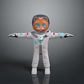 Game Movie Character Cat Astronaut With White Spacesuit Blue Eyes Transparent Helmet And Outstretched Arms