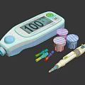 Blood Glucose Monitoring Device With Digital Display Test Strips Lancing Device And Needles