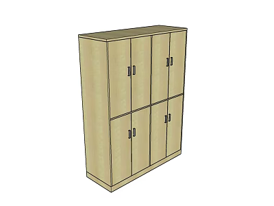 Modern Wardrobe Bathroom Wardrobe Locker 3d model