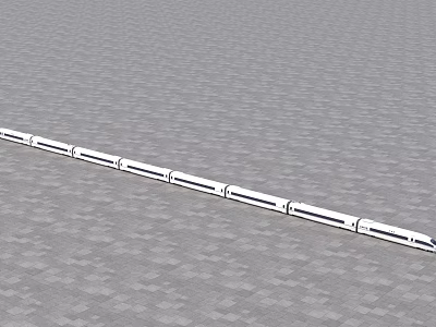 Modern High Speed Train Model With Sleek White Exterior And Streamlined Design 3d model