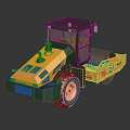 Yellow Heavy Duty Vibratory Road Roller With Large Drum And Cab For Construction